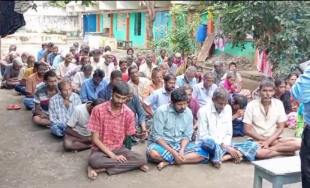 Group meditation or yoga session for residents at Waves Home Mogappair